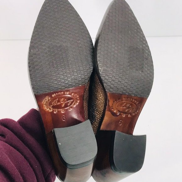 Salphy Dark Brown Dallas Alligator Hand Crafted Heeled Mule - Picture 5 of 10